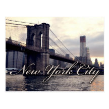 New- YorkBrooklyn-Brücken-Sonnenuntergang-Postkart