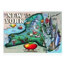 New- Yorkkarte Postkarten