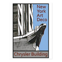New- Yorkkunst-Deko - Chrysler-Gebäude-Adler Postkarte