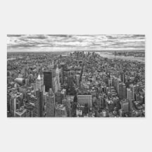 New- YorkSkyline Rechrteckaufkleber