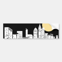 New Yorkskyline-Silhouette Auto Aufkleber
