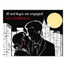 New Yorkskyline-Silhouette Personalisierte Einladungskarte