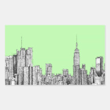 New- Yorktinte im Limonen Grün Aufkleber