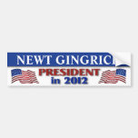 Newt Gingrich für Präsidenten im Jahre 2012 Auto Sticker