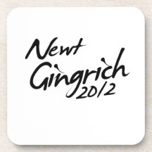 NEWT- GINGRICHautogramm 2012 Getränke Untersetzer