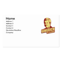 Newt- Gingrichpropaganda Visitenkartenvorlage
