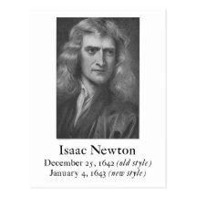 Newton-Postkarte