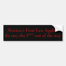 Newtons erstes Gesetz Autosticker