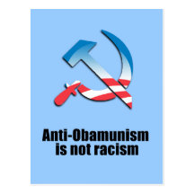 Nicht ist Rassismus Anti-Obamunism Postkarte