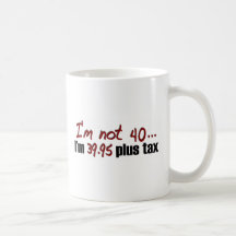 Nicht Plussteuer 40 $39,95 Kaffee Tasse