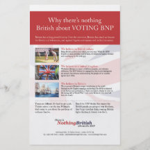 Nichts britischer Wert-Flyer