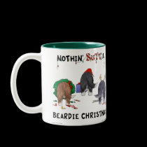 Nichts Hintern ein Beardie Weihnachten tassen