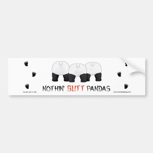 Nichts Hintern-Panda-Stoßaufkleber Autosticker