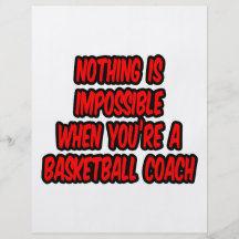 Nichts ist unmöglich… Basketball-Trainer Individuelle Flyer
