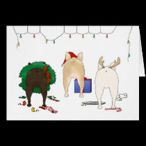 Nichts stoßen ein Frenchie Weihnachten karten