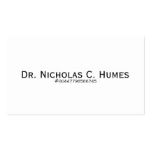 Nick humes visitenkarten vorlage
