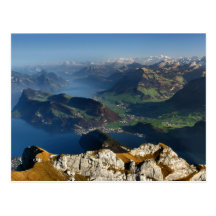 Nidwalden-Staat in der Schweiz vom Berg Pilatus Postkarte