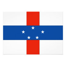 Niederländische Antillen-Flagge Individuelle Einladungskarte