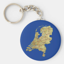 Niederländische Karte Keychain Schlüsselbänder