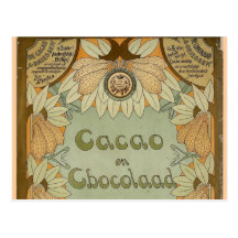 Niederländische Schokolade 1900 Kakaoen Chocolaad Postkarte