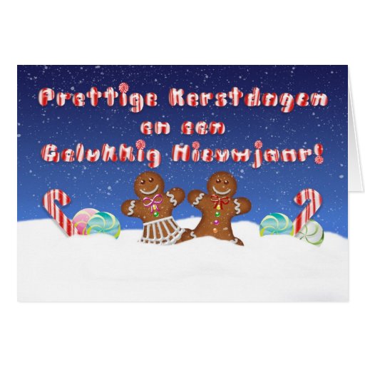 Niederländische SpaßWeihnachtskarte mit Süßigkeit Grußkarte Zazzle