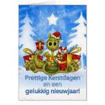 Niederländische Weihnachtskarte - niedlicher Drach
