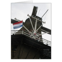 Niederländische Windmühlen-Gruß-Anmerkungs-Karte