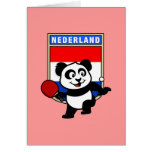 Niederländischer Tischtennis-Panda Grußkarte