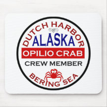 Niederländisches Hafen Opilio Krabben-Crew-Mitglie Mauspads