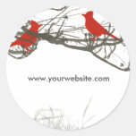 Niederlassungen und roter Gesang-Vogel Sticker