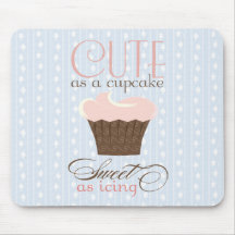 Niedlich als kleiner Kuchen! Rosa u. Brown Mousepads