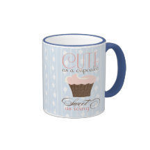 Niedlich als kleiner Kuchen! Rosa u. Brown Kaffee Haferl