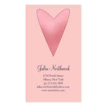 Niedlich als Wanze · Rosa Herz Visitenkartenvorlage