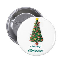 Niedlich betrifft Weihnachtsbaum Anstecknadelbuttons