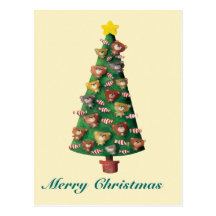 Niedlich betrifft Weihnachtsbaum Postkarten