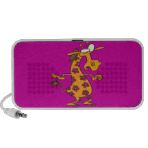 niedliche alberne Blume beschmutzt Giraffen-Cartoo iPhone Lautsprecher