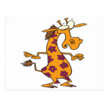 niedliche alberne Blume beschmutzt Giraffen-Cartoo Postkarten