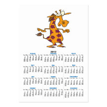 niedliche alberne Blume beschmutzt Giraffen-Cartoo Visitenkarte