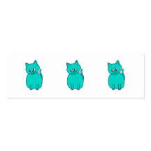 Niedliche aquamarine Katze Visitenkarte