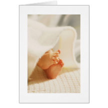Niedliche Baby-Fuß-kleine Baby-Füße eingewickelte  Karte