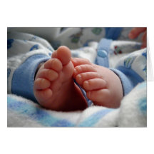 Niedliche Baby-Füße Grußkarte