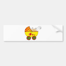 Niedliche Babyjungen-/-mädchenzwillinge Auto Sticker