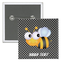 Niedliche Biene; Glatt Buttons