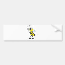 Niedliche Biene, welche die Ferngläser betrachten  Auto Sticker