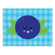 Niedliche Blaubeere Postkarte