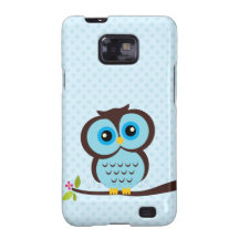 Niedliche blaue Eule Samsung Galaxy S2 Cover