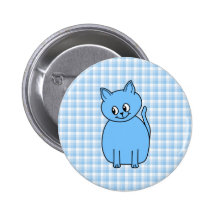 Niedliche blaue Katze Anstecknadelbuttons
