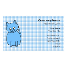 Niedliche blaue Katze Visitenkarten