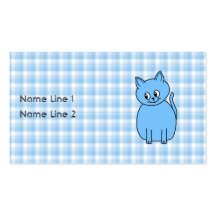 Niedliche blaue Katze Visitenkarten Vorlagen