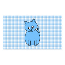 Niedliche blaue Katze Visitenkartenvorlagen